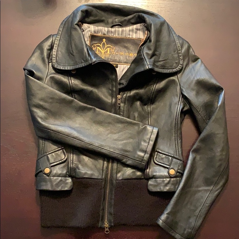Mackage Motorcycle Style Leather Jacket